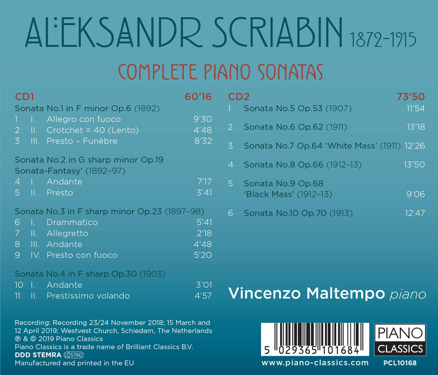 Scriabin: Complete Piano Sonatas