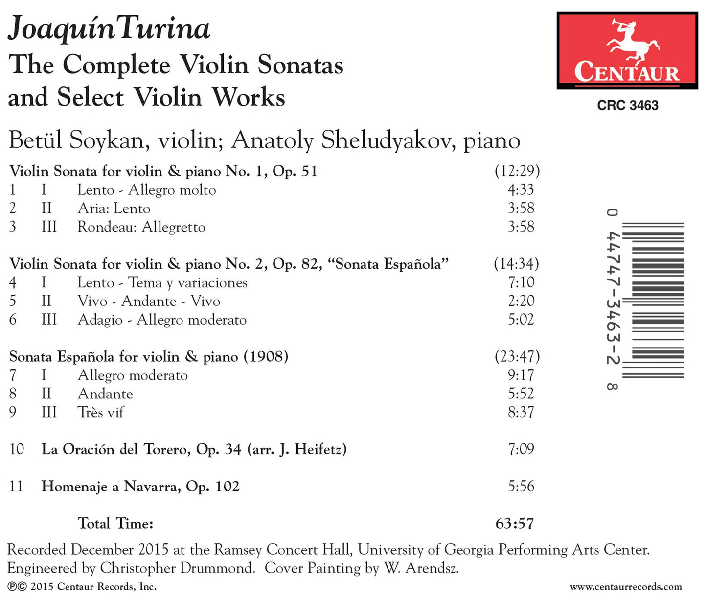Turina: The Complete Violin Sonatas & Select Violin Works
