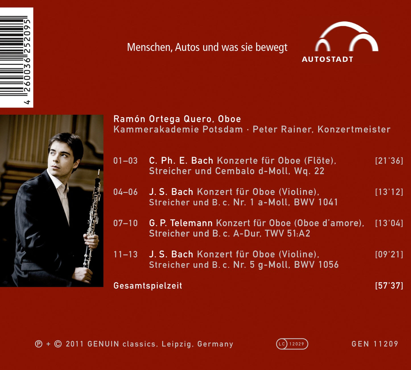 J.S. Bach, Telemann & C.P.E. Bach: Oboe Concertos (Movimento