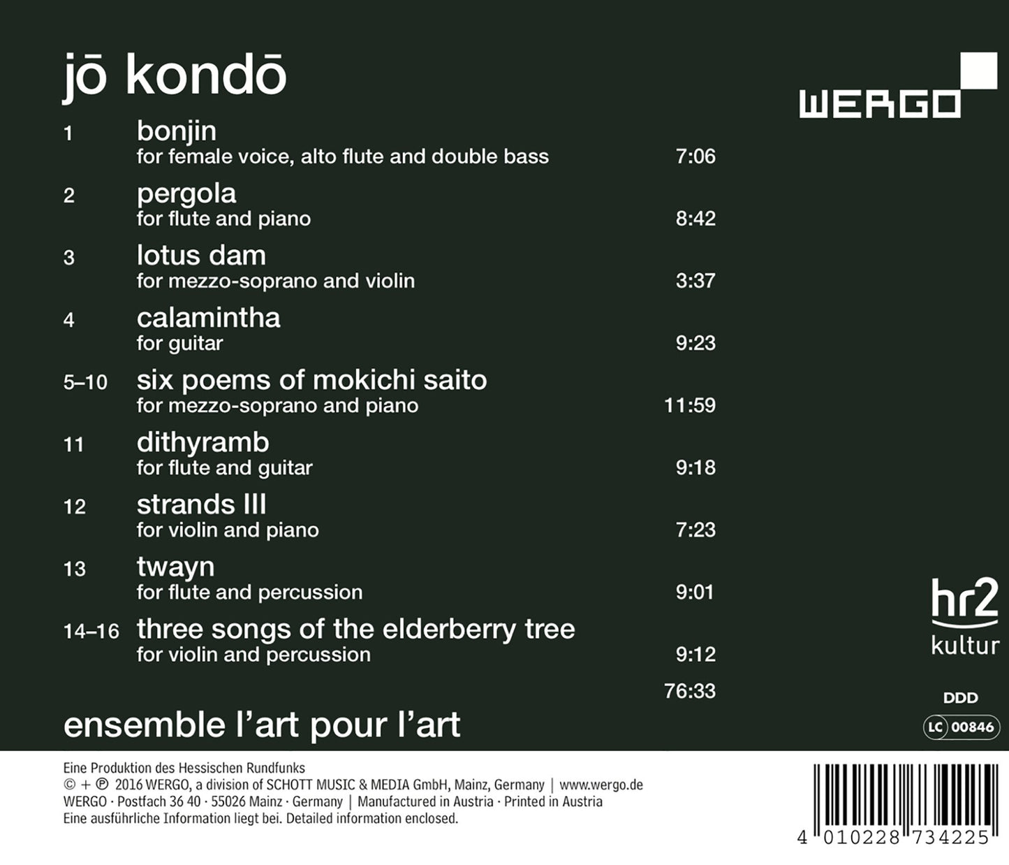 Jo Kondo: Bonjin - Chamber Music