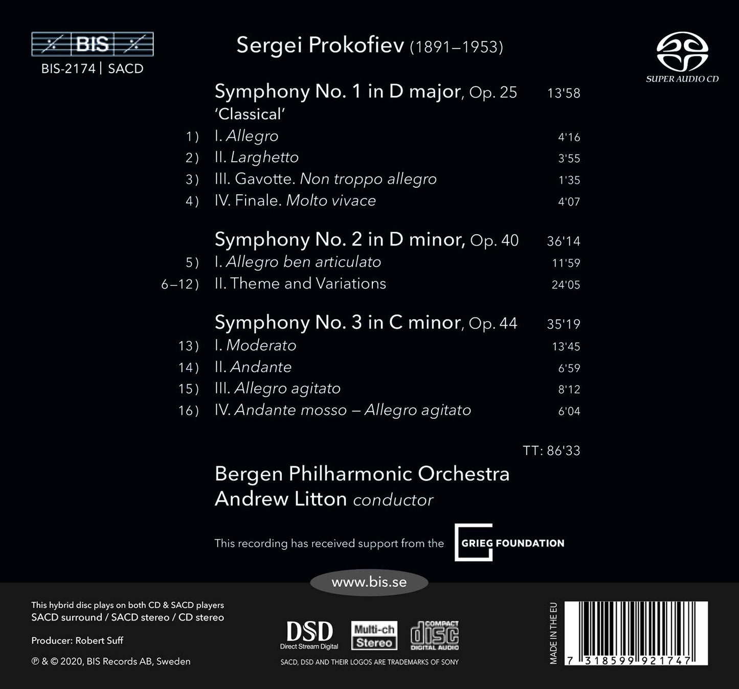 Prokofiev: Symphonies Nos. 1-3