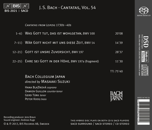 Bach: Cantatas, Vol. 54