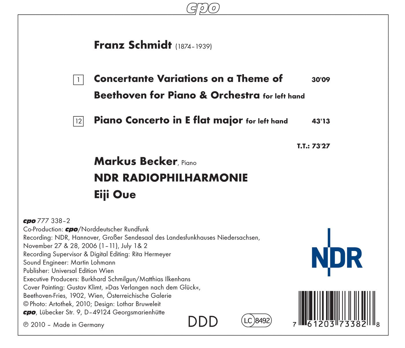 Schmidt: Beethoven Variations - Piano Concerto