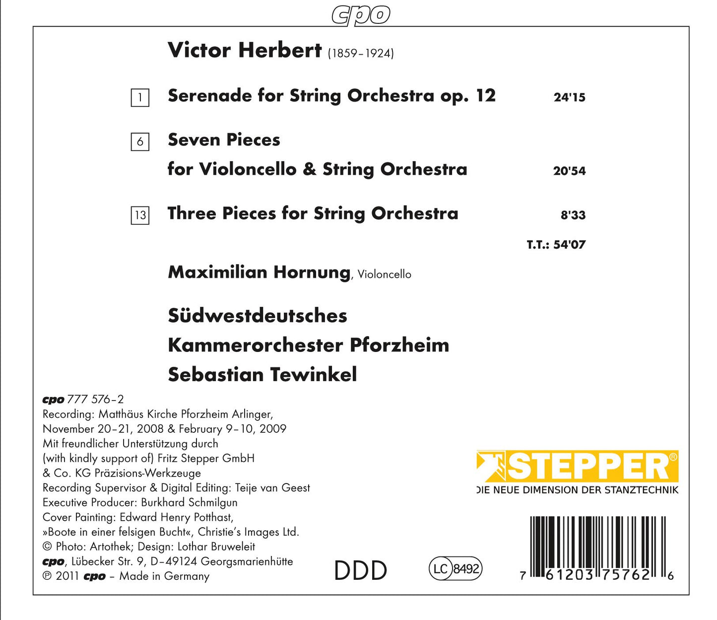 Herbert: Serenade - Works for Cello & Strings