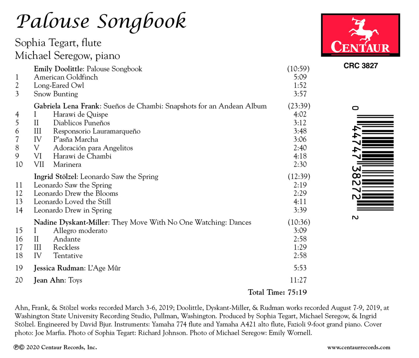 Palouse Songbook