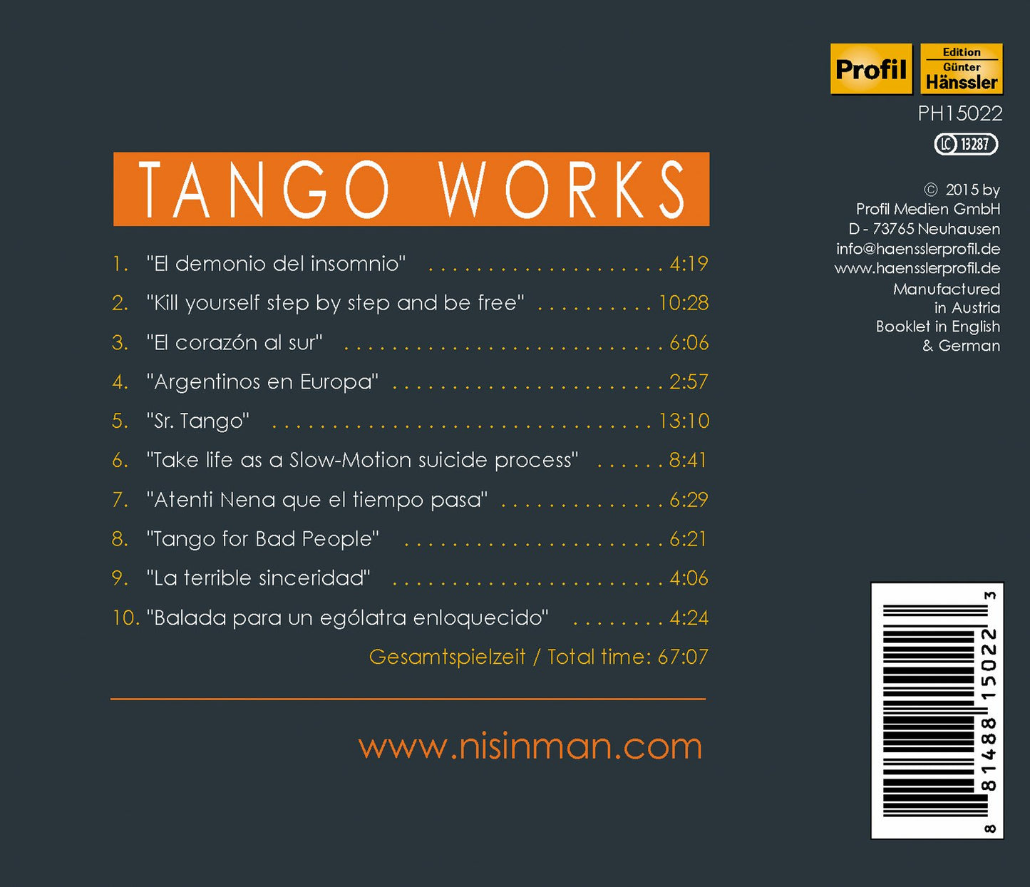 Marcelo Nisinman: Tango Works