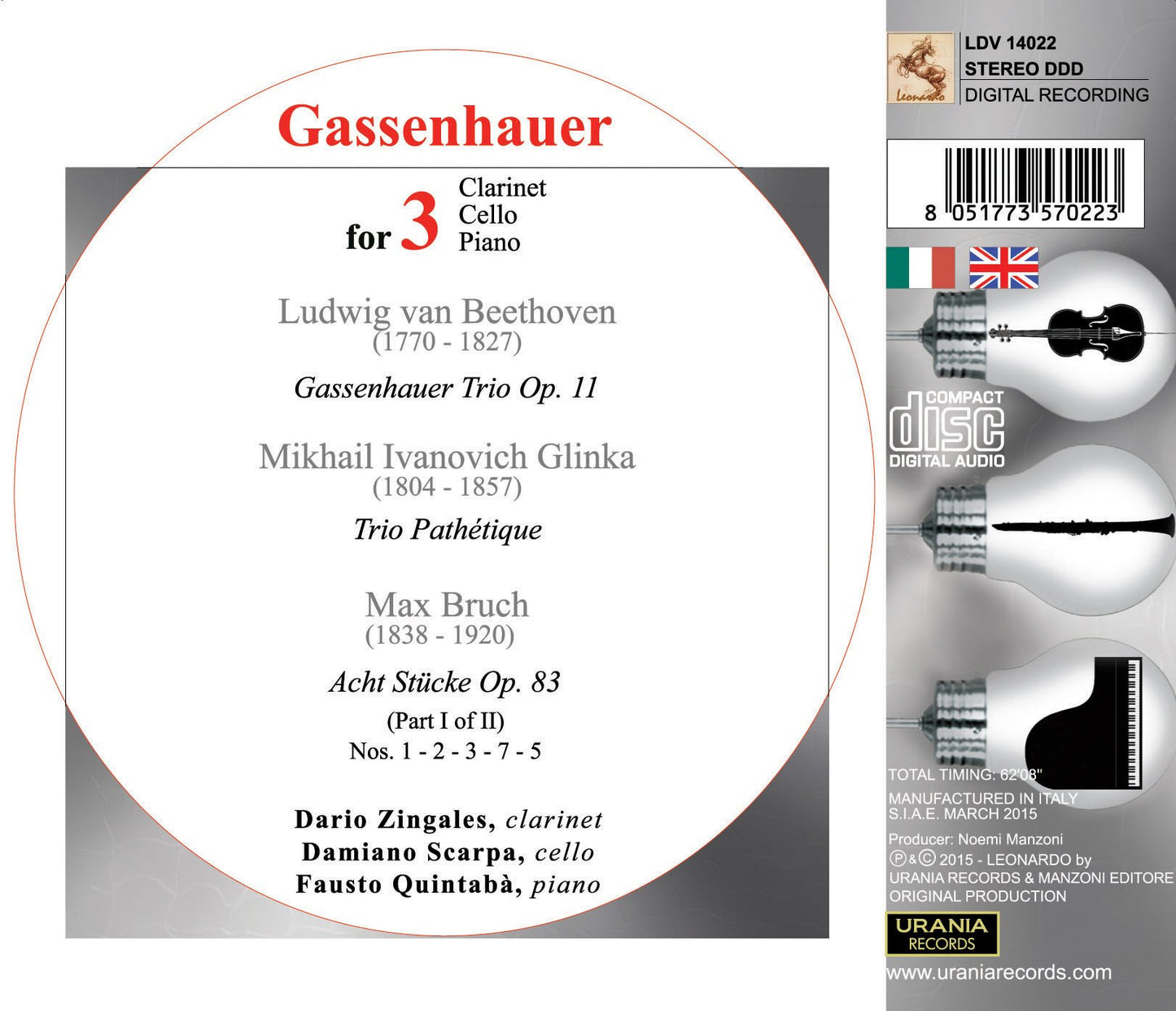 Beethoven, Glinka & Bruch: Gassenhauer for 3