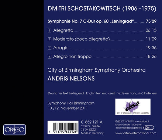 Shostakovich: Symphony No. 7 in C Major, Op. 60 "Leningrad"