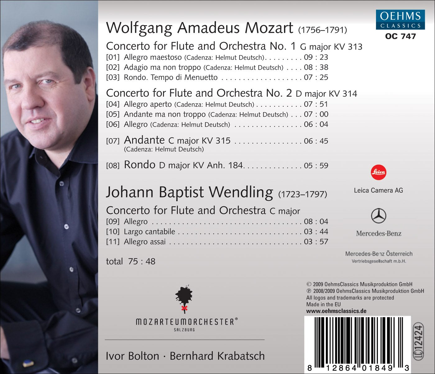 Mozart, W.A.: Flute Concertos Nos. 1 and 2 / Andante, K. 315