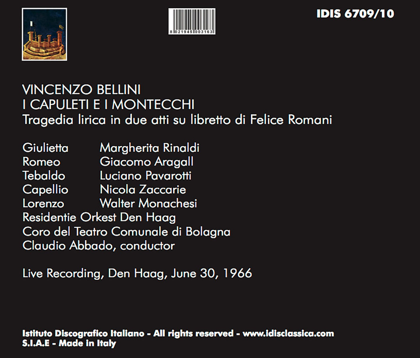 Bellini: I Capuleti e i Montecchi (Live)