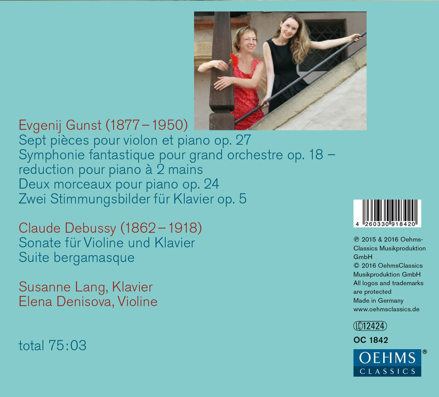 Gunst & Debussy: Works for Violin & Piano