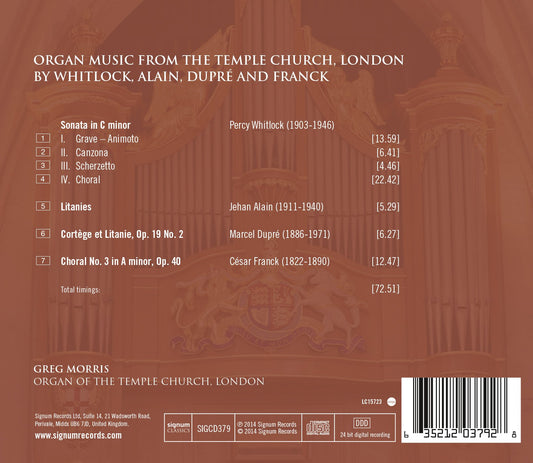 Organ Music from the Temple Church, London