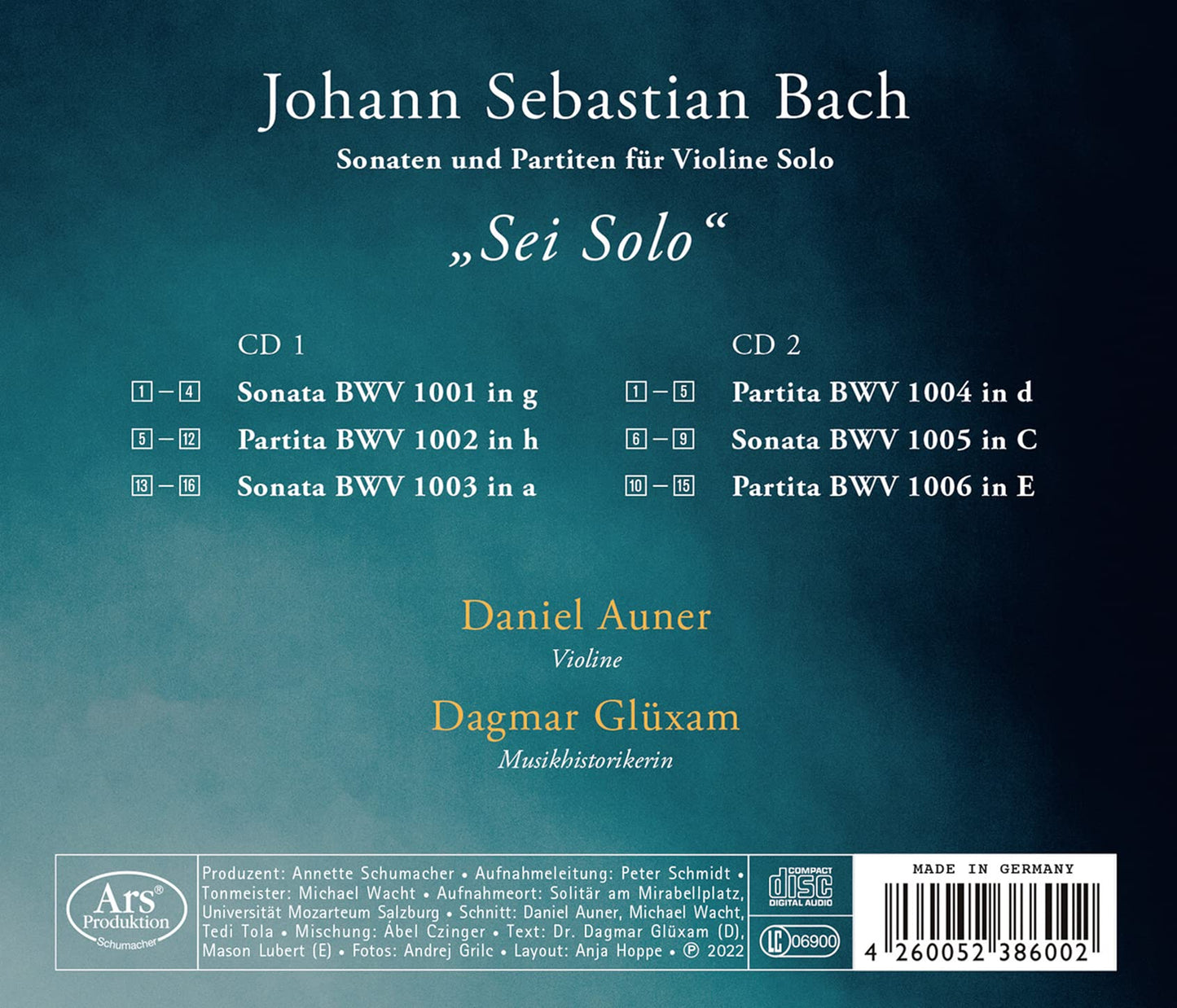 Bach: Sonaten und Partiten fur Violine solo