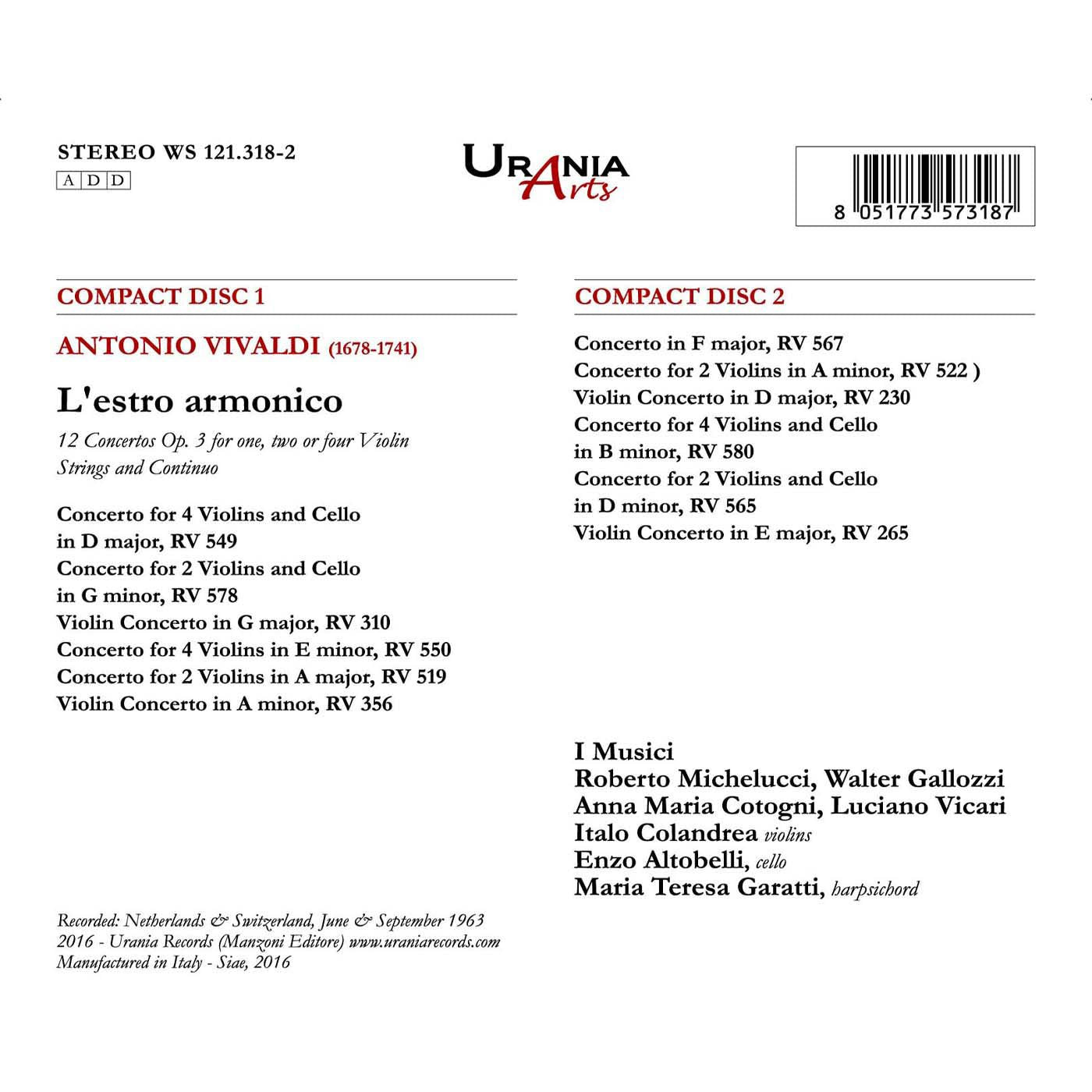 Vivaldi: L'estro armonico, Op. 3