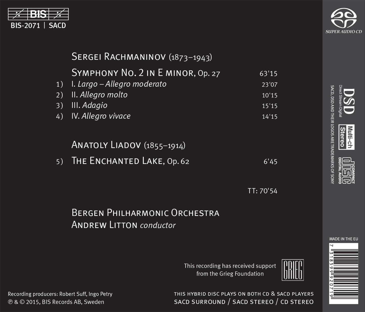 Rachmaninoff: Symphony No. 2 in E Minor, Op. 27 - Lyadov: Th