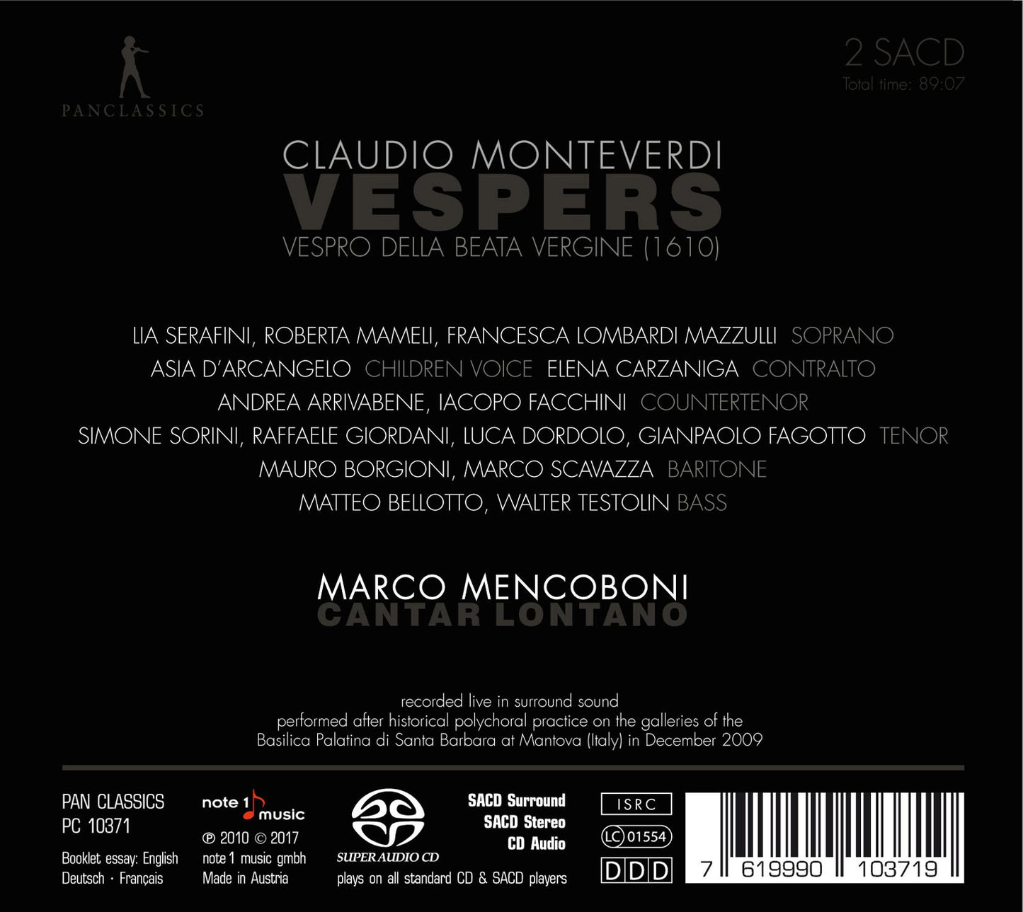 Monteverdi: Vespro della beata Vergine