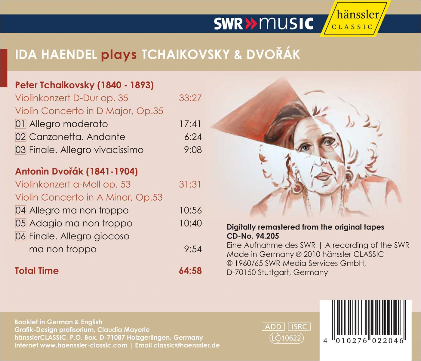 Ida Haendel plays Tchaikovsky & Dvorak