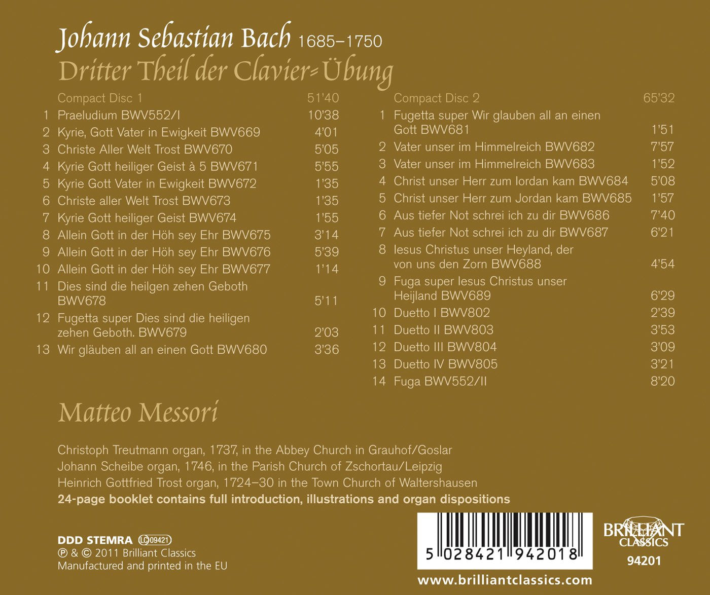 Bach: Clavierübung III