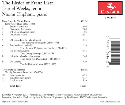 The Lieder of Franz Liszt