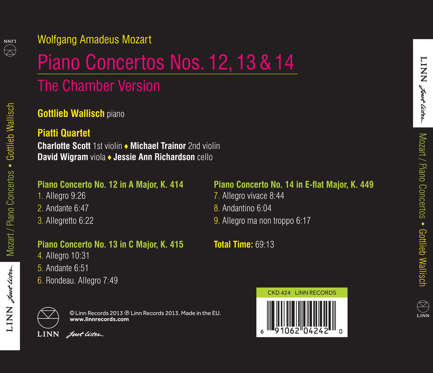 Mozart: Piano Concertos Nos. 12-14 (The Chamber Version)
