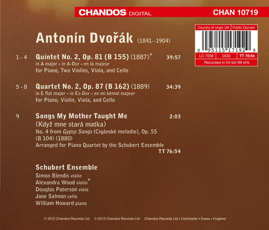 Dvorak: Quartet No. 2 - Piano Quintet in A major, Op. 81 - A