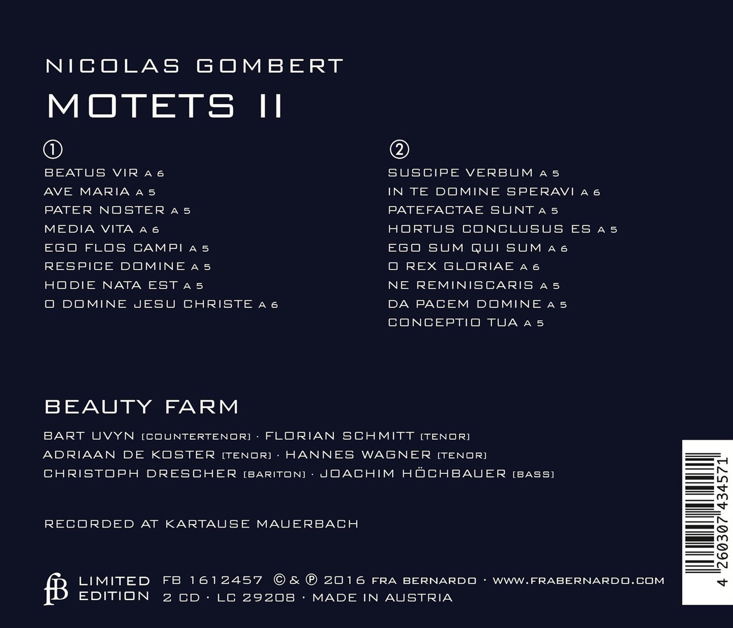 Gombert: Motets, Vol. 2