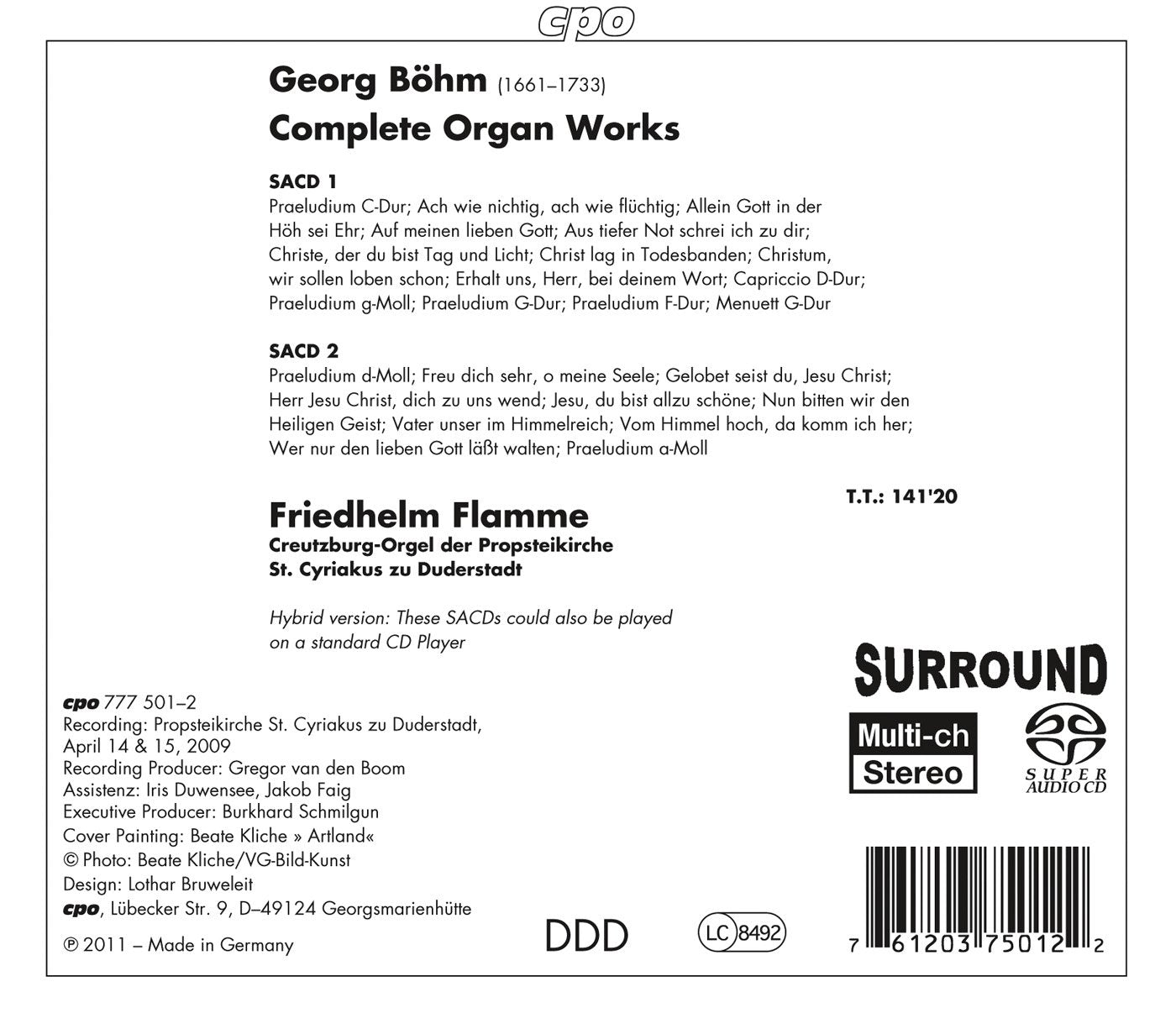 Bohm: Complete Organ Works