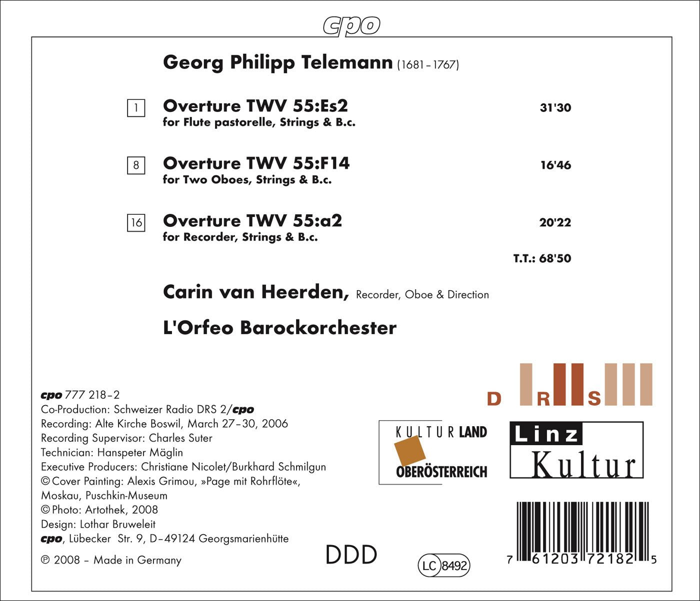 Telemann, G.P.: Overtures (Suites) - Twv 55: A2, Es2, F14