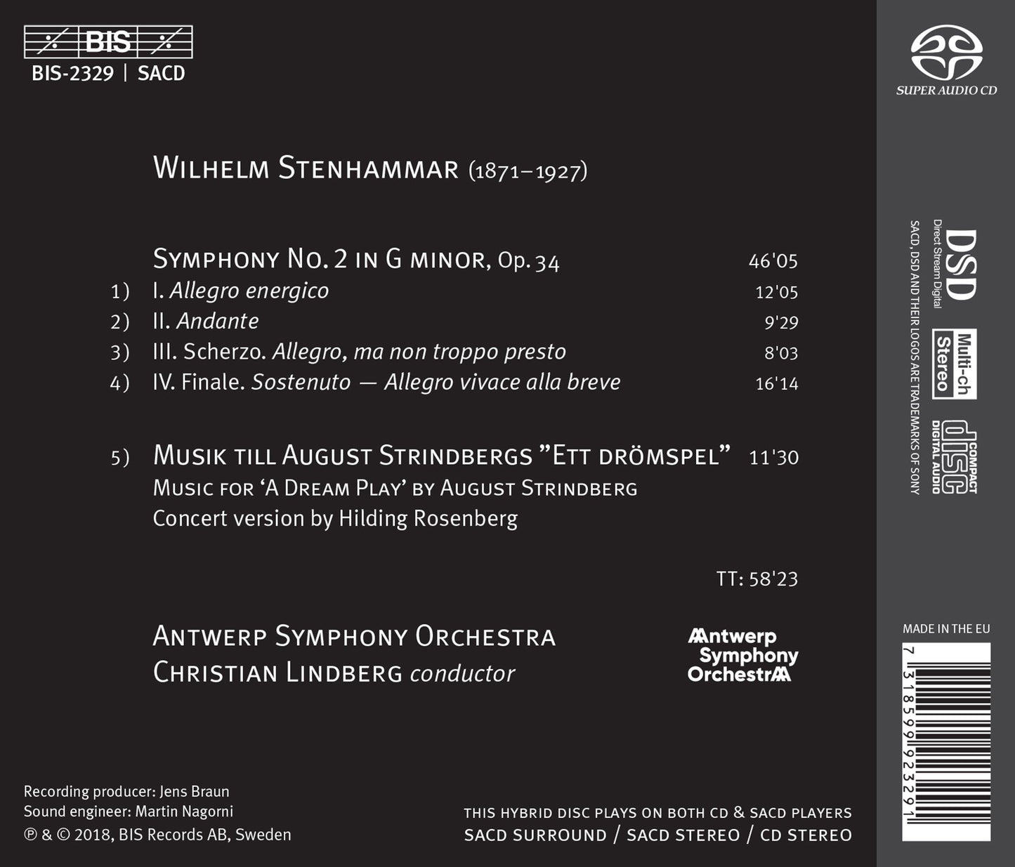 Stenhammar: Symphony No. 2 & Ett drömspel