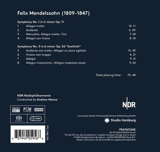 Mendelssohn: Symphonies No. 1 & 3