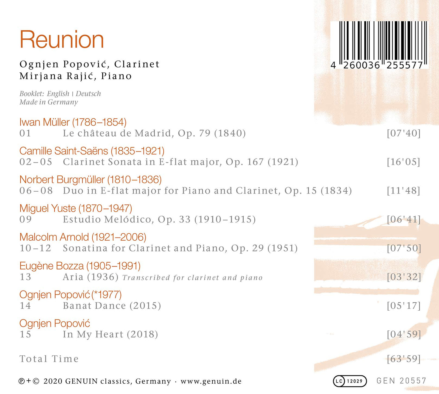 Reunion - Works by Bozza, Burgmüller, Malcolm, Müller, Popov