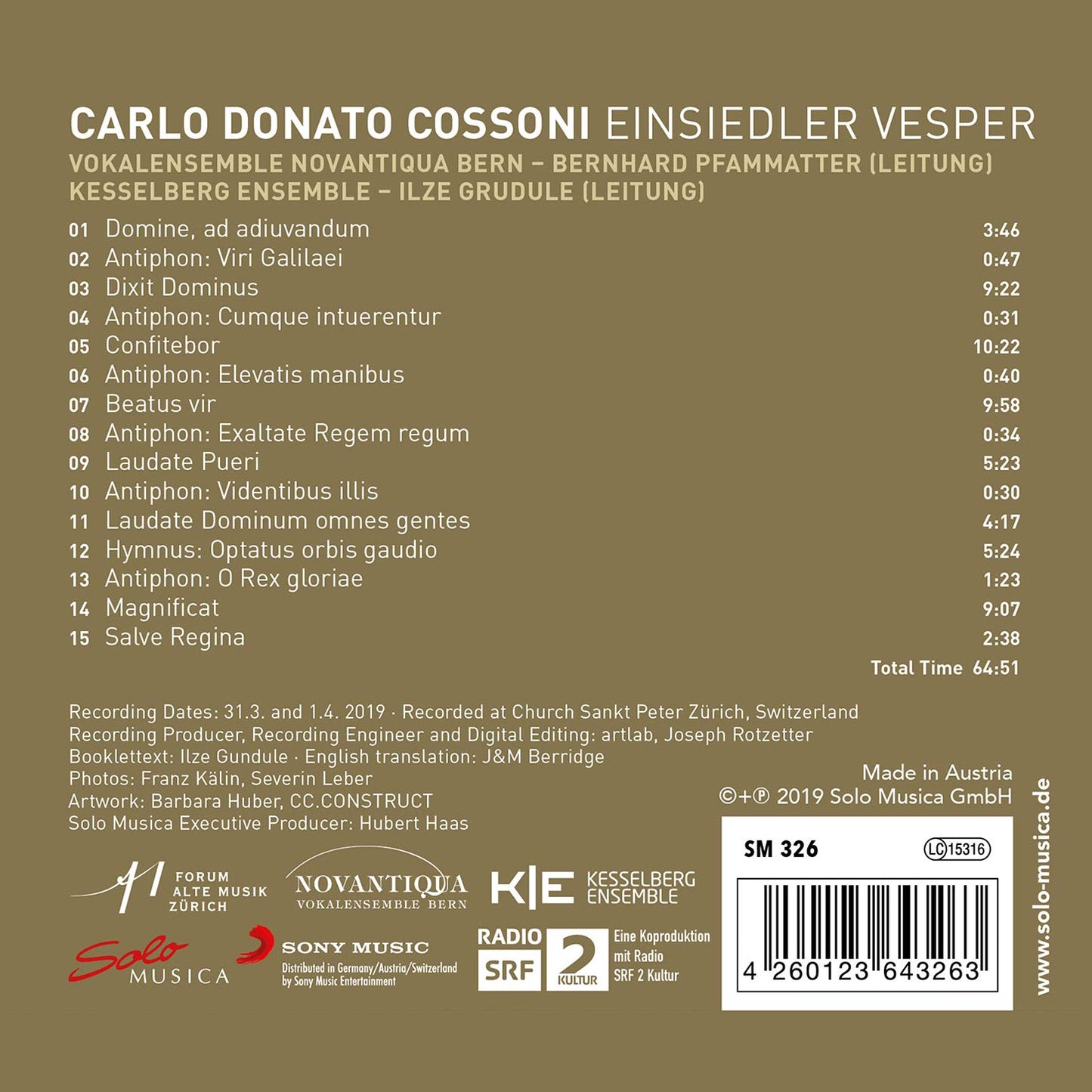 Cossoni: Einsiedler Vesper