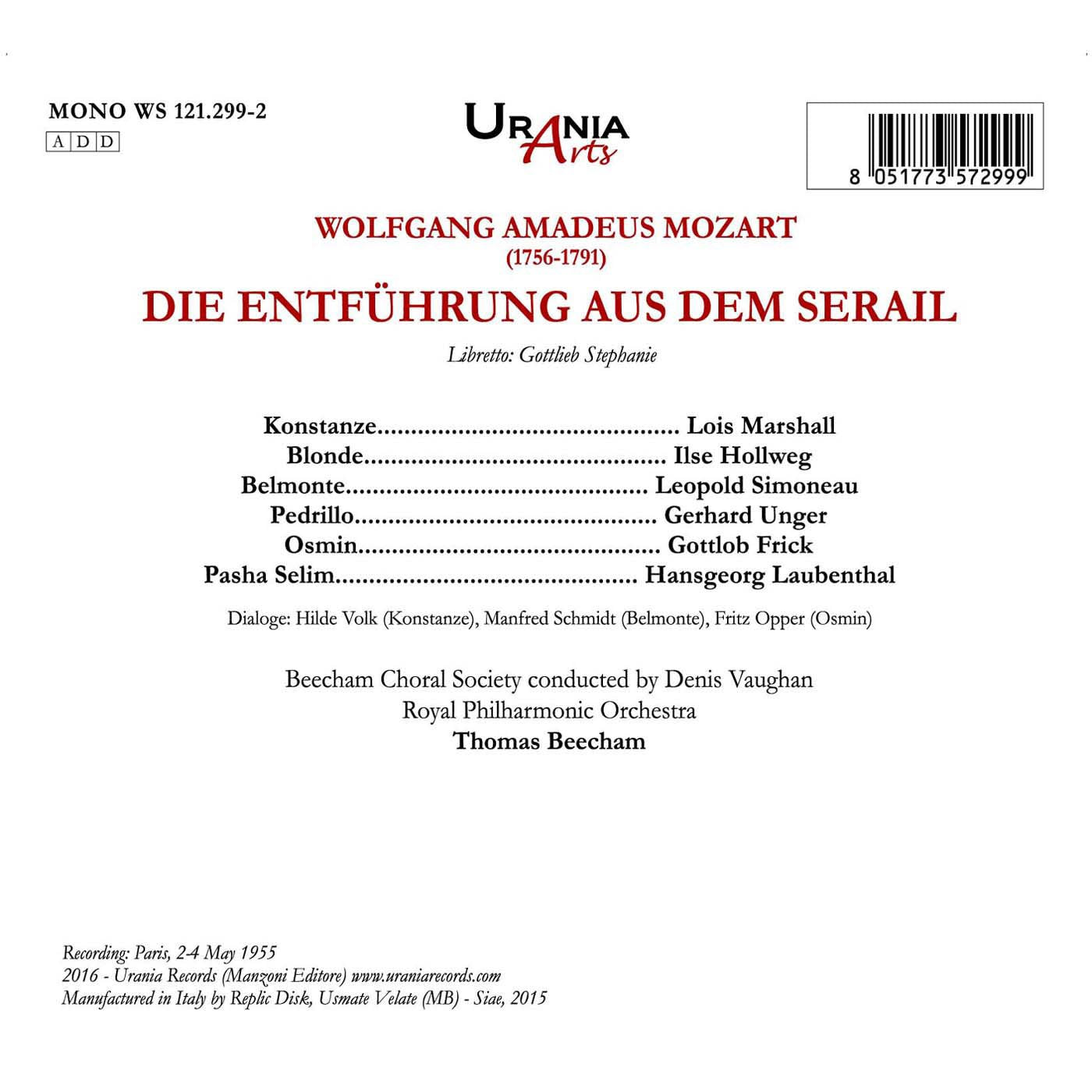Mozart: Die Entführung aus dem Serail, K. 384