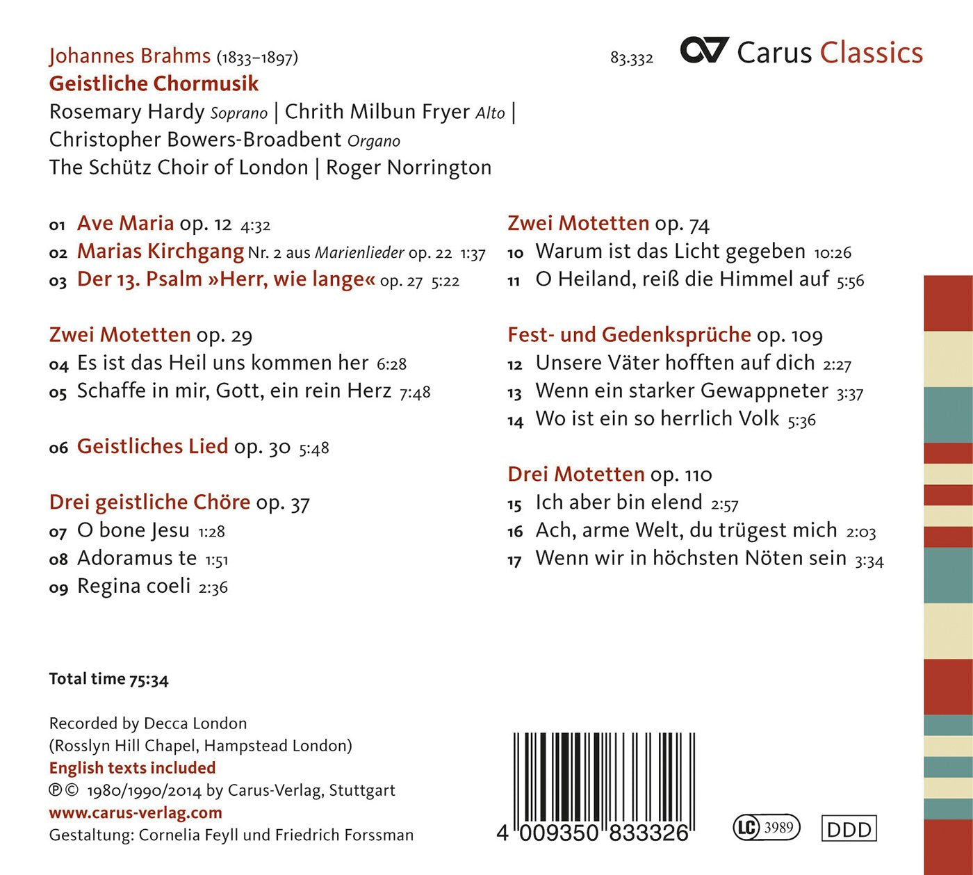 Brahms: Geistliche Chormusik