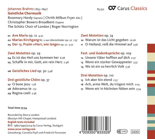 Brahms: Geistliche Chormusik