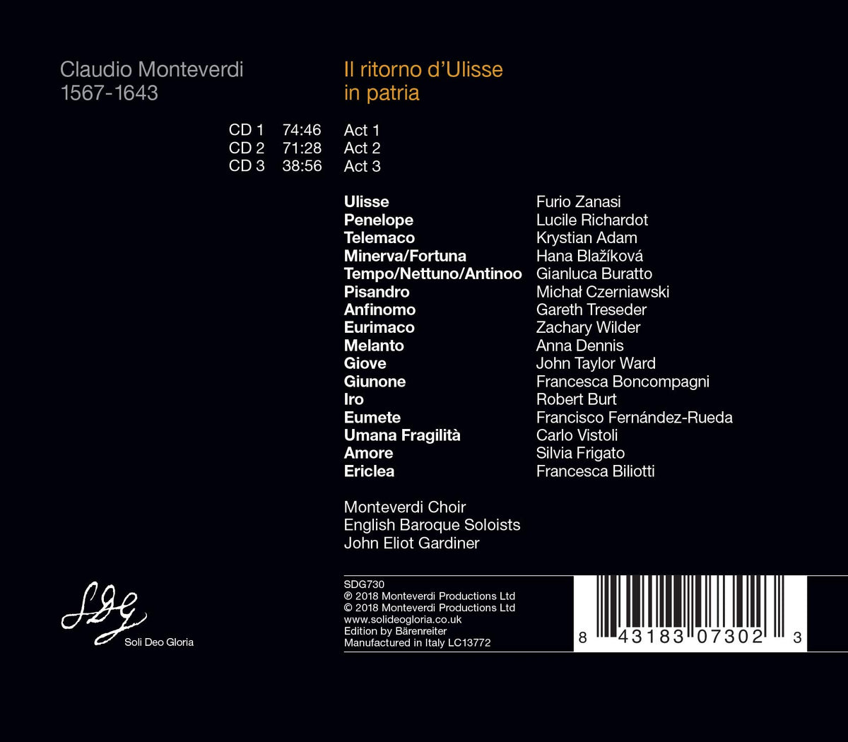 Monteverdi: Il ritorno d'Ulisse in patria, SV 325