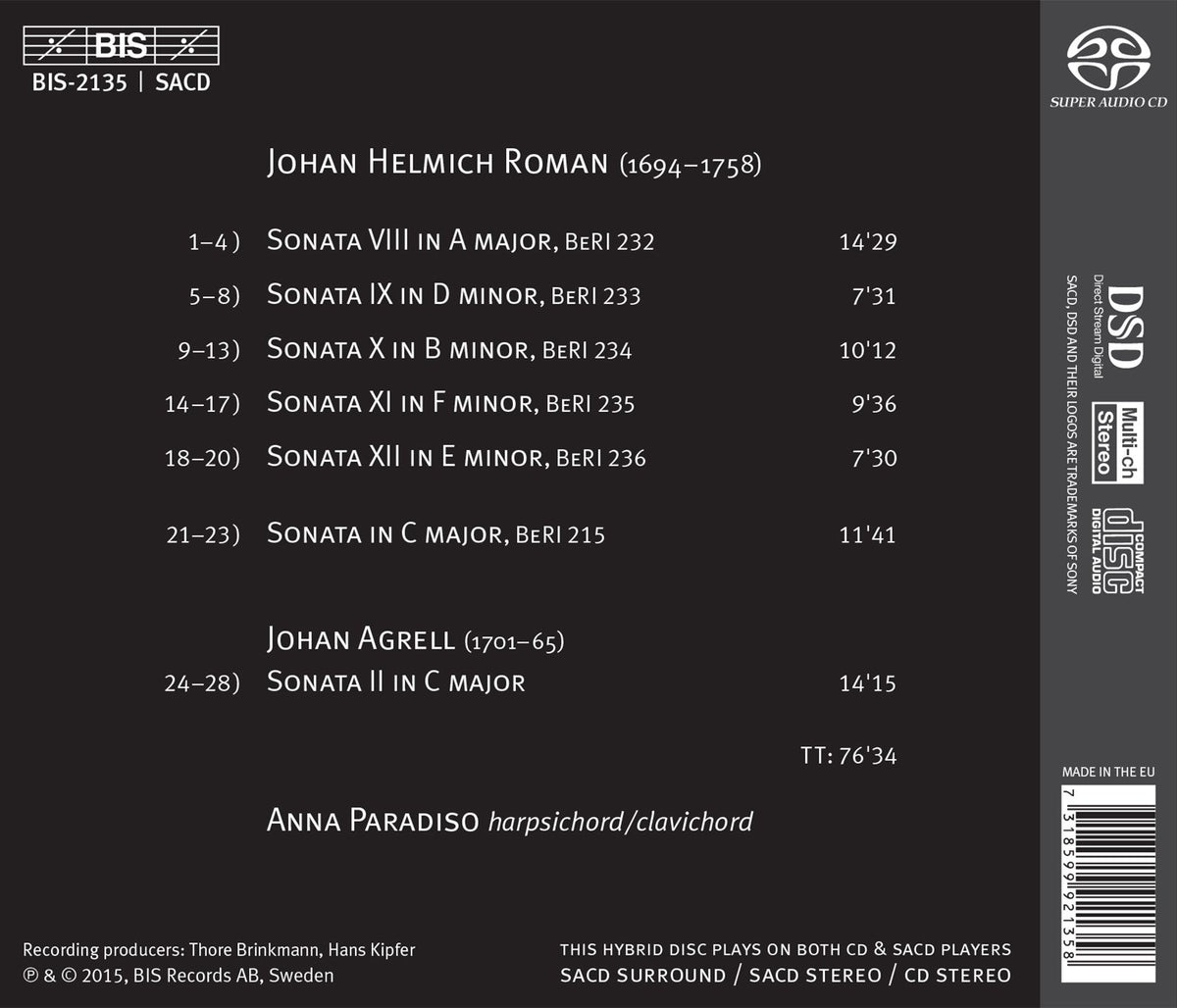 Roman: The 12 Keyboard Sonatas, Vol. 2