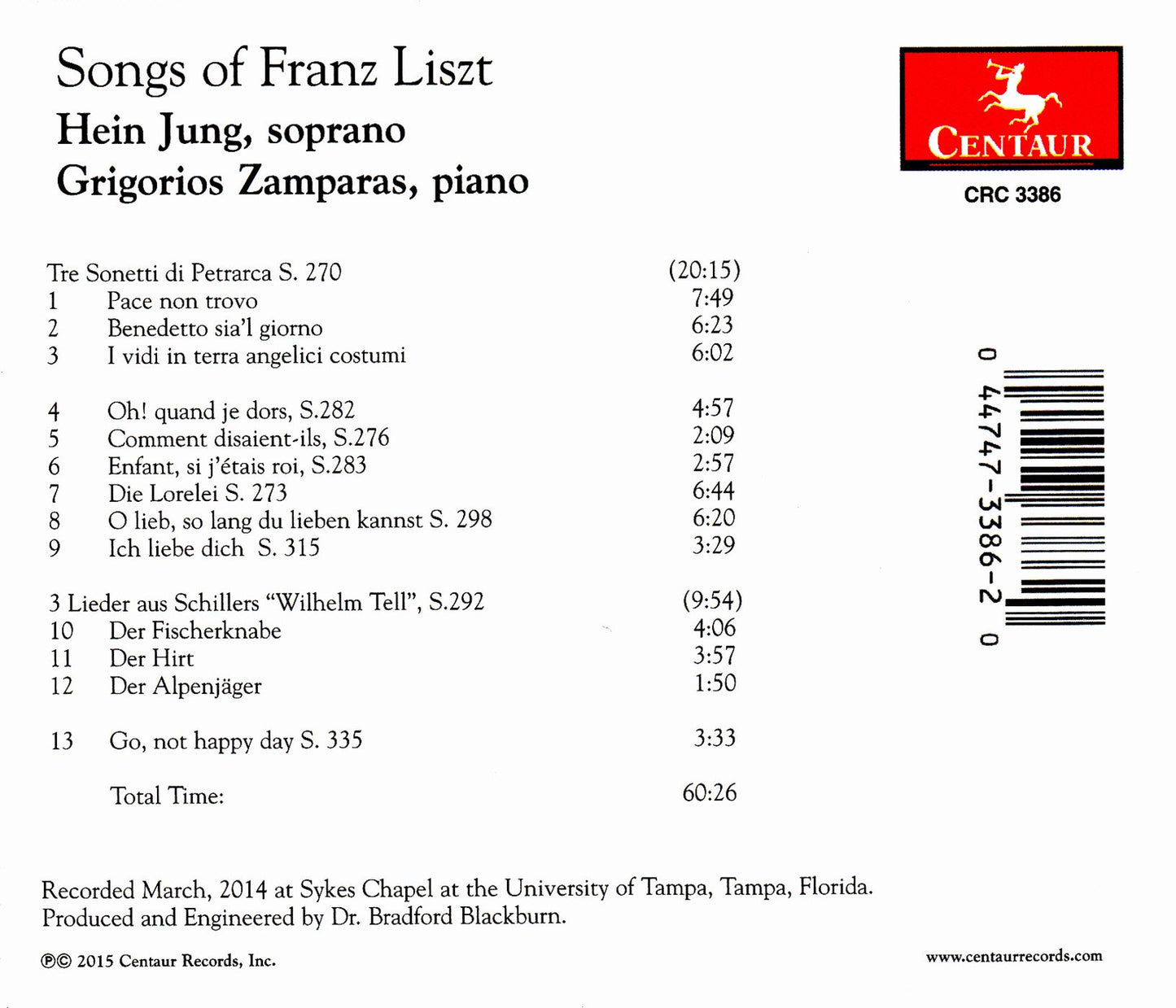 Songs of Franz Liszt