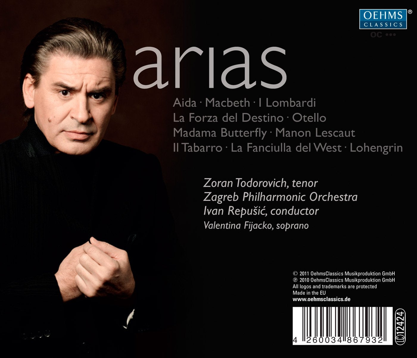 Todorovich, Zoran: Arias