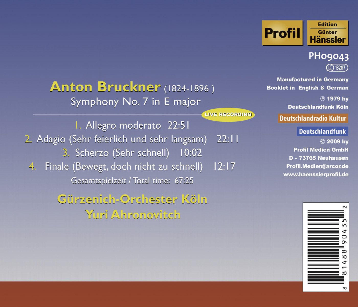 Bruckner, A.: Symphony No. 7