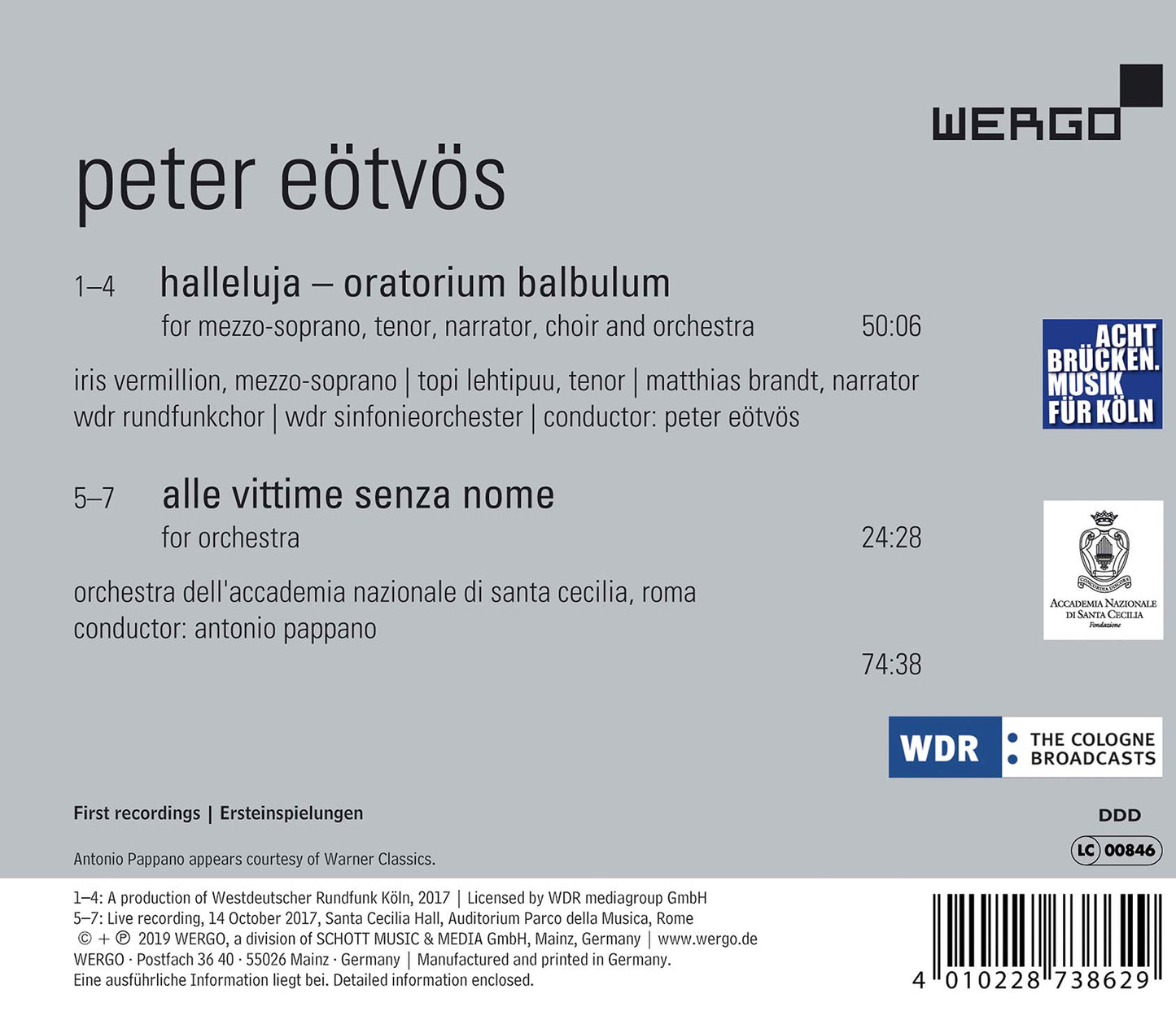 Eötvös: Halleluja - Alle vittime senza nome