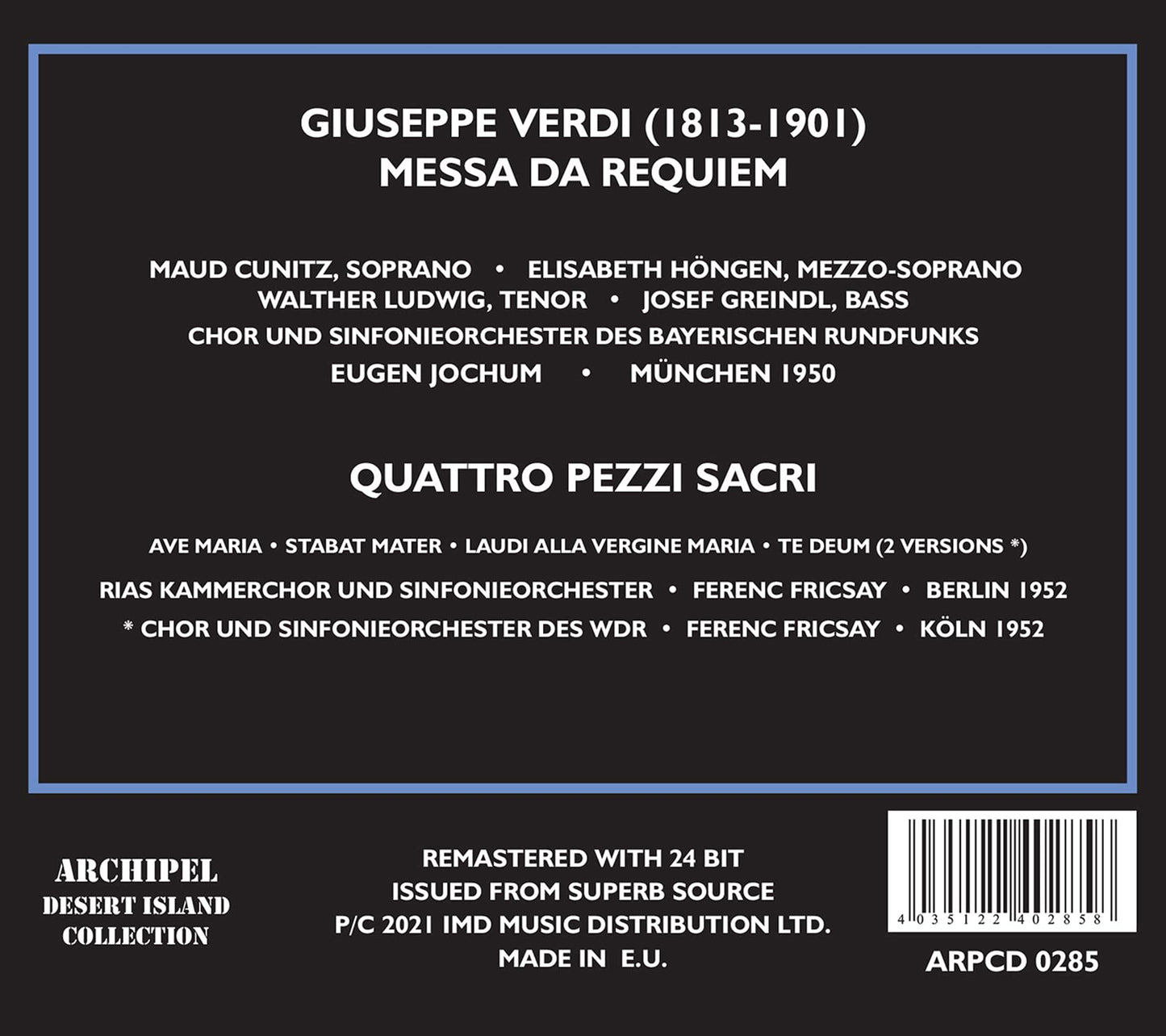 MESSA DA REQUIEM: CUNITZ-HÖNGE
