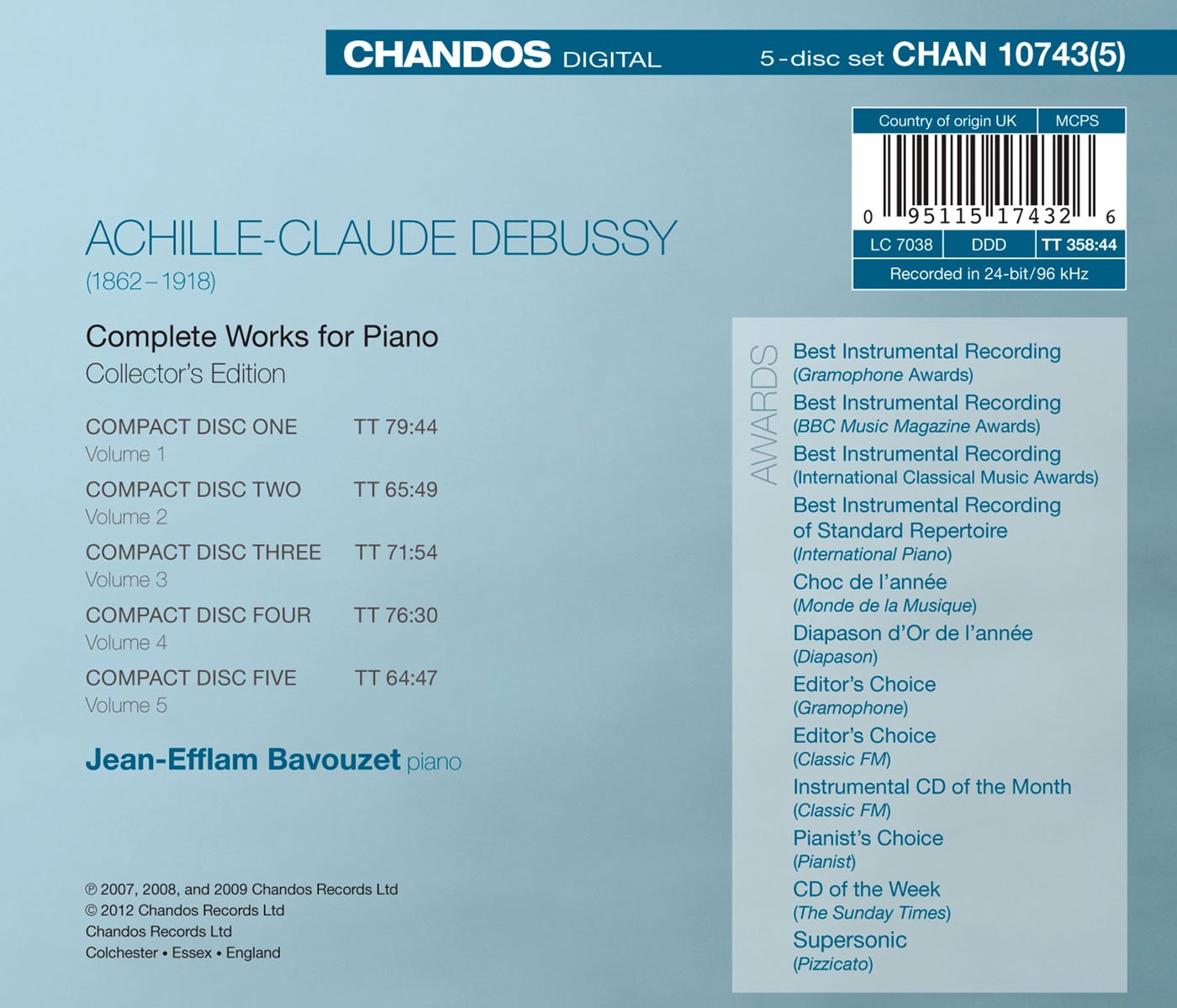 Debussy: Complete Works for Piano