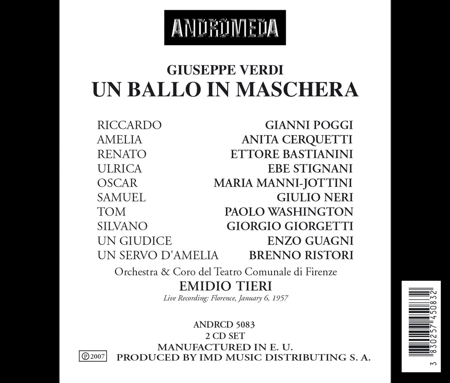 Verdi: Un ballo in maschera (Live)