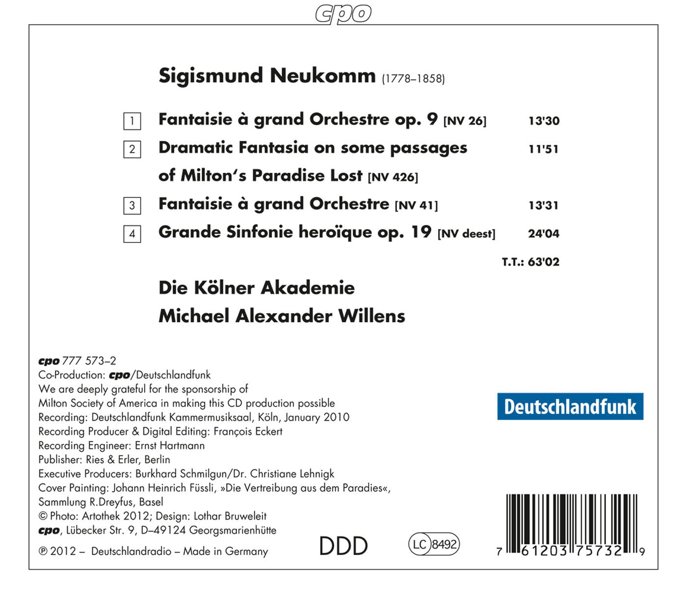 Neukomm: Fantasies & Sinfonie Heroïque