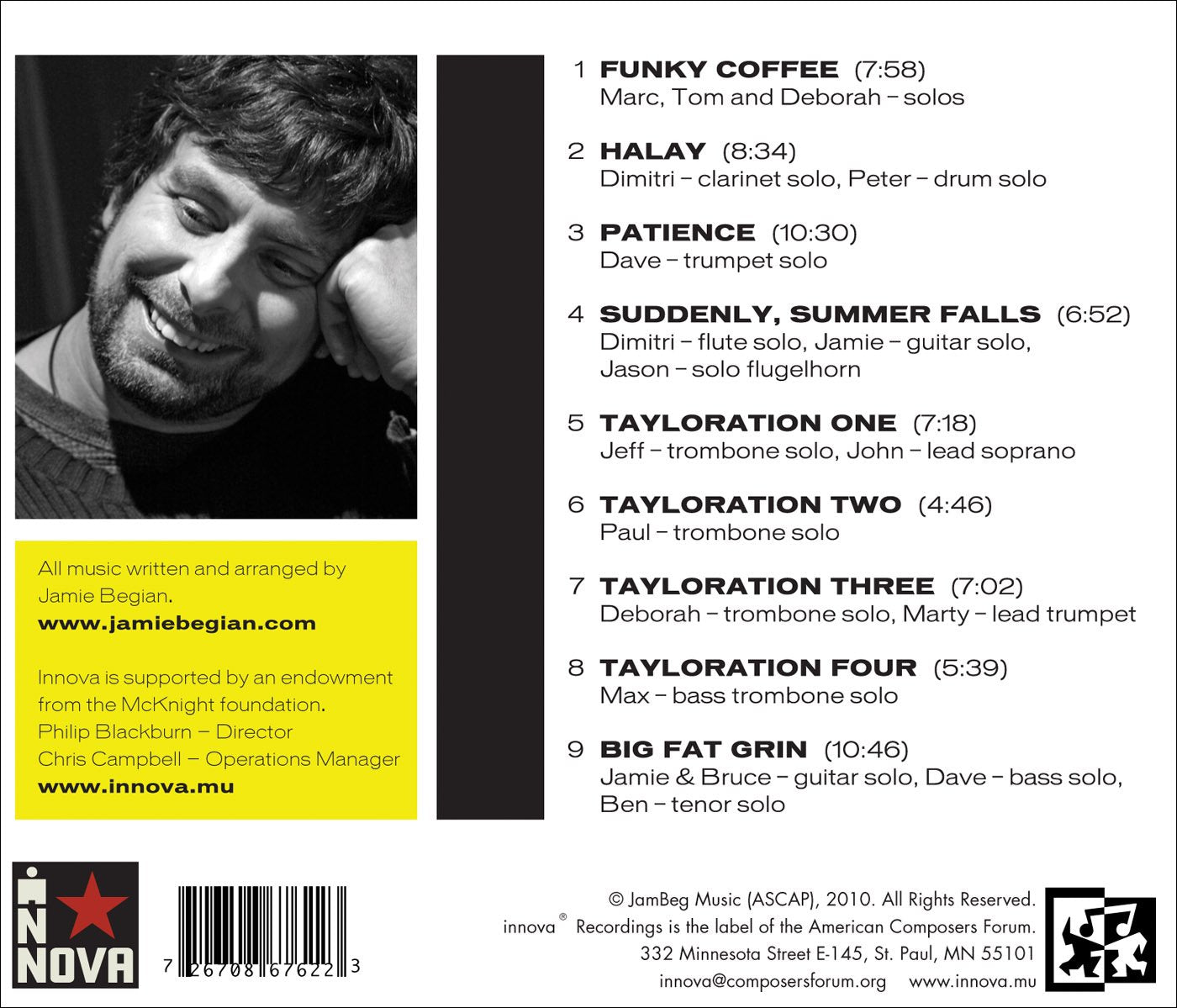 JAMIE BEGIAN BIG BAND: Big Fat Grin