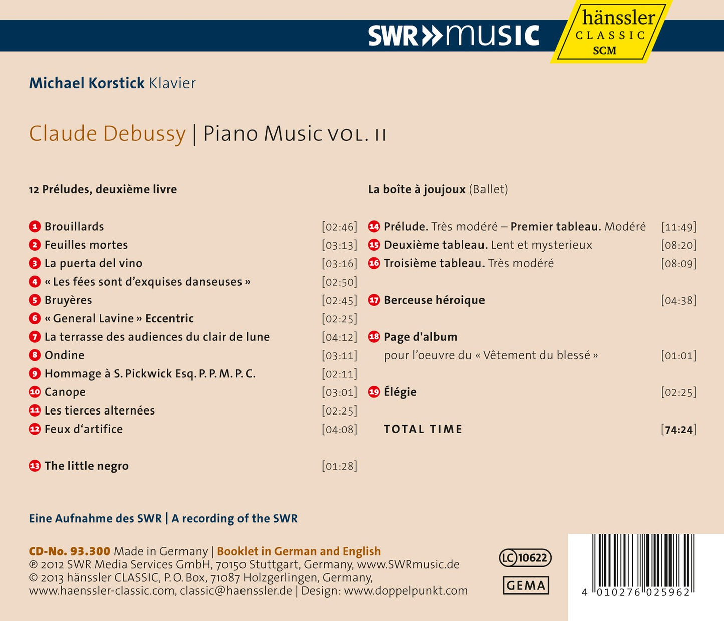 Debussy: Piano Music, Vol. 2