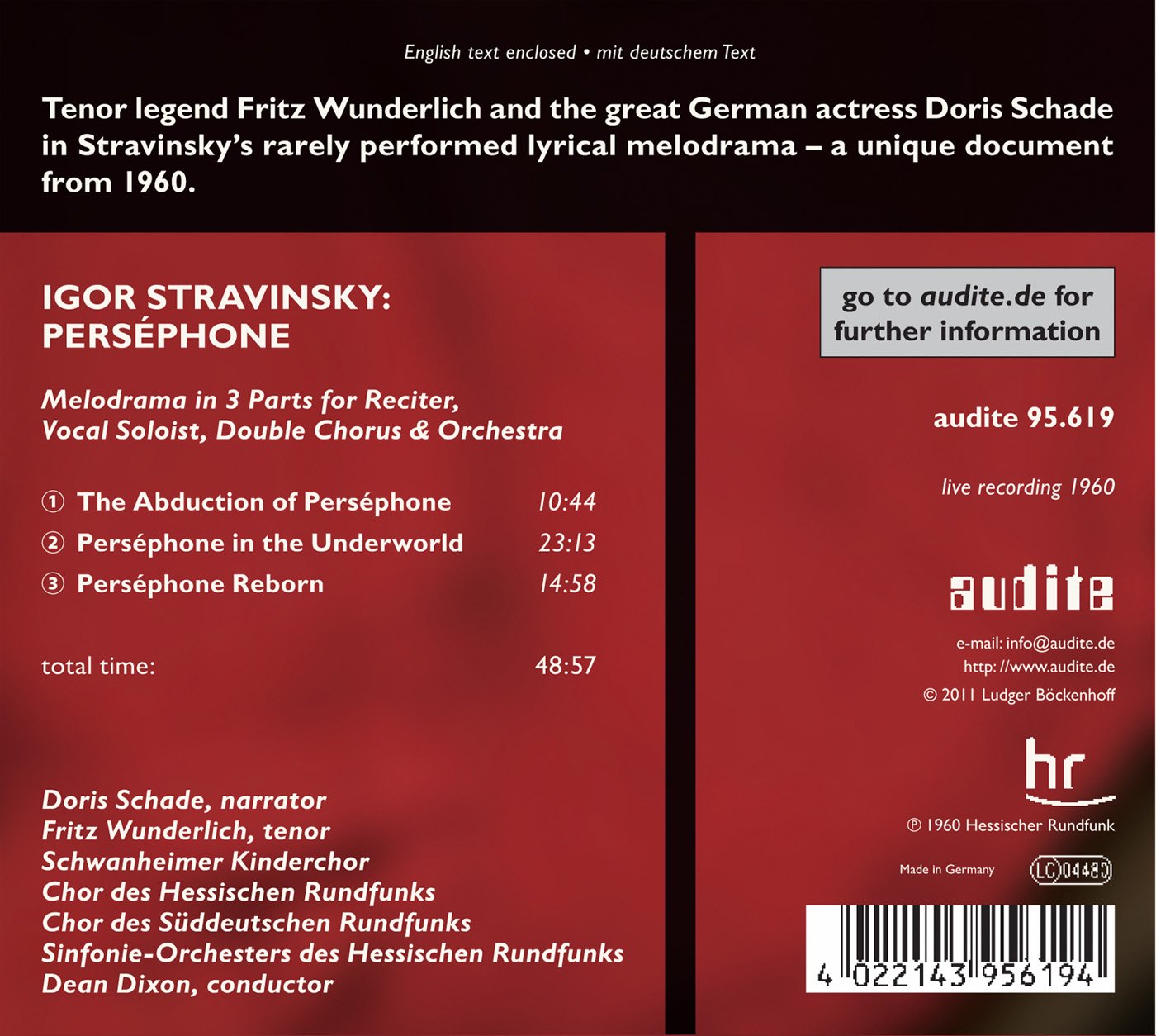 Stravinsky: Perséphone