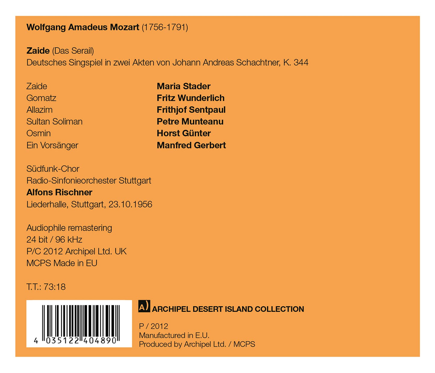 Mozart: Zaïde