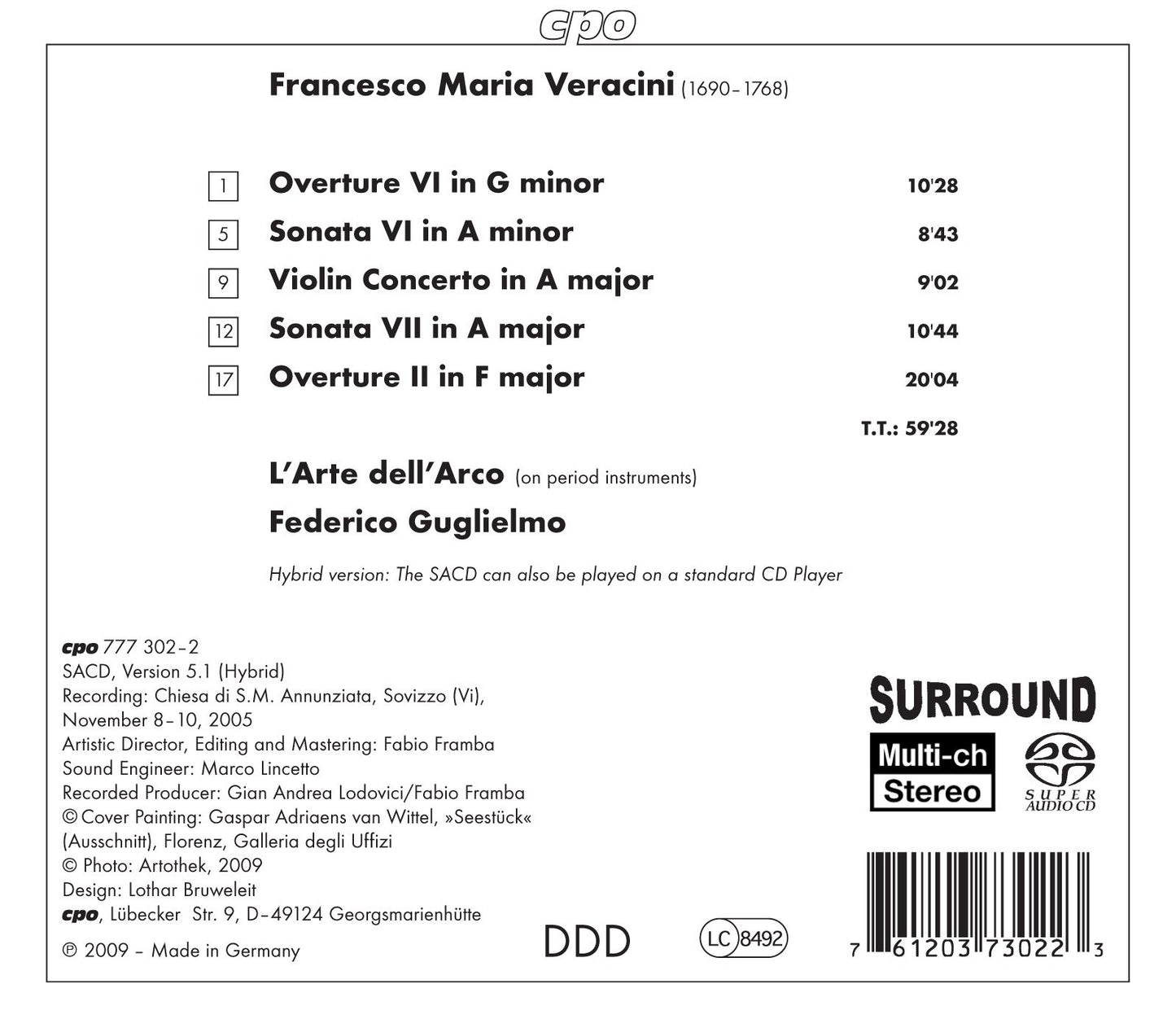 Veracini: Overtures and Concertos, Vol. 1